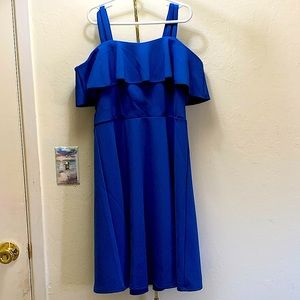 Royal Blue Off the shoulder Dress LABOR DAY SALE